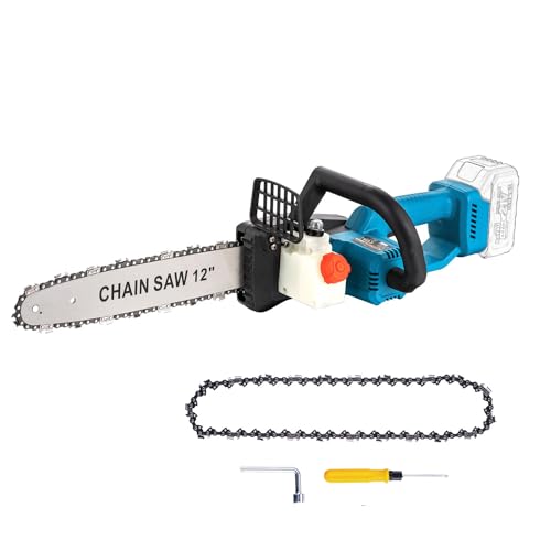 KATSU FIT-BAT 21V Akku Kettensäge 12" mit 2 x Ketten und Manuelle Ölpumpe, Elektro Kettensäge zum Holzschneiden Beschneiden Trimmen Gartenarbeit, Ohne Batterie 102738 von KATSU Tools