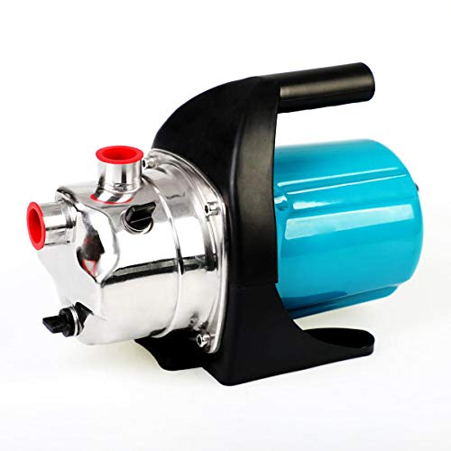 KATSU Gartenwasserpumpe 1000W Tragbares Selbstansaugendes Gartenpumpe, 3400 l/h Förderleistung, 4,4 bar Druck, Kunststoffgehäuse 151523E von KATSU Tools