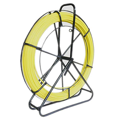 KATSU Glasfaserstab 8x100M Fischband Fiberglas Kabel Rad Rohr Rodder mit Stahlständer und Bremse, Glasfaser Elektrokabel Installationswerkzeug, Kabeleinfädler Fischbandabzieher KATSU Glasfaserstab 8x100M Fischband Fiberglas Kabel Rad Rohr Rodder mit Stahlständer und Bremse, Glasfaser Elektrokabel Installationswerkzeug, Kabeleinfädler Fischbandabzieher von KATSU Tools