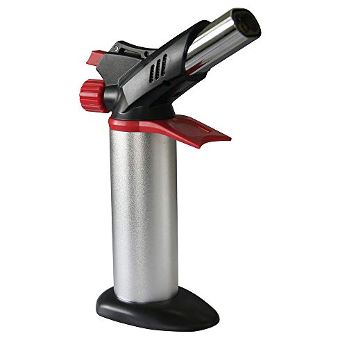 KATSU Küchenbrenner, Flambierbrenner, Twin Head Mini Küchengasfackel mit Sicherheitsverschluss und einstellbarer Doppelflamme zum Kochen Backen Löten Heizung 324104 von KATSU Tools