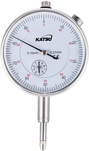 KATSU Messuhr 0-10 mm, 0,01 mm Genauigkeit Metrische Messuhr Messuhr für Maschinisten Hochpräzises Instrumentenwerkzeug 401120 KATSU Messuhr 0-10 mm, 0,01 mm Genauigkeit Metrische Messuhr Messuhr für Maschinisten Hochpräzises Instrumentenwerkzeug 401120 von KATSU Tools