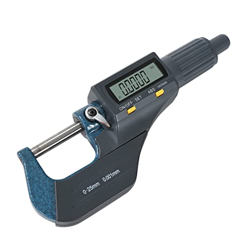 KATSU Micrometro Digitale 0-25 mm / 0-1" Alta Precisione LCD Micrometro Elettronico Esterno Calibro Digitale Millesimale Misura Inch/Metric con Modalità Assoluta e Incrementale 401330 von KATSU Tools