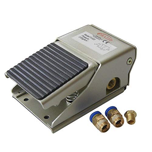 ORAZIO Pneumatisches Fußpedalventil, Fußpedal Air Control Ventil, 3 Wege 2 Positionen G1/4 Gewinde Fußpressensteuerung Air Pad Momentaner Pedalschalter mit Schnellkupplungen für Industriemaschinen ORAZIO Pneumatisches Fußpedalventil, Fußpedal Air Control Ventil, 3 Wege 2 Positionen G1/4 Gewinde Fußpressensteuerung Air Pad Momentaner Pedalschalter mit Schnellkupplungen für Industriemaschinen von KATSU Tools