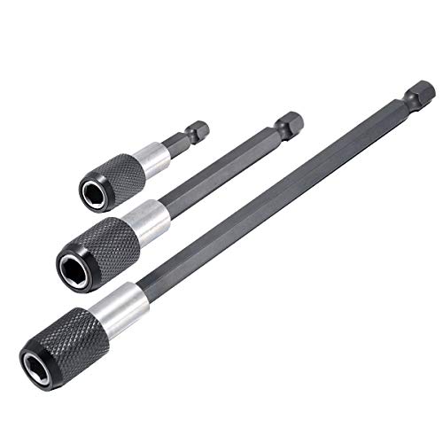 KATUR 60-150mm Magnet-Schraubendreher-Bithalter, Schnellwechsel-Bohrer-Verlängerungs-Bit-Set, Stab-Schraubendreher-Bithalter, 1/4 Zoll Sechskantschaft für Schrauben, Muttern, Bohrschrauber von KATUR