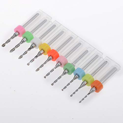 KATUR Mini-PCB-Bohrer, 10 Stück, Hartmetall, Mini-Werkzeug für Rotationswerkzeug, Schmuck, CNC-Platine, Power-Gravur, 1,1–2,0 mm KATUR Mini-PCB-Bohrer, 10 Stück, Hartmetall, Mini-Werkzeug für Rotationswerkzeug, Schmuck, CNC-Platine, Power-Gravur, 1,1–2,0 mm von KATUR
