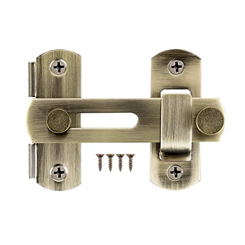 KATUR Schiebetürschloss dicker, 3,94" x 2,75" Edelstahl Flip Latch Torriegel Bar Latch Sicherheitstürschloss Kleiner Torriegel für Badezimmer, Outdoor, Garage (Bronze) von KATUR