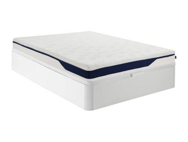 Bett-Set 140 x 190 cm Bettkasten weiß + Matratze Memory-Schaum 7 Zonen, abnehmbar, H. 22 cm - FAGANI de YSMÉE Bett-Set 140 x 190 cm Bettkasten weiß + Matratze Memory-Schaum 7 Zonen, abnehmbar, H. 22 cm - FAGANI de YSMÉE von KAUF-UNIQUE.de