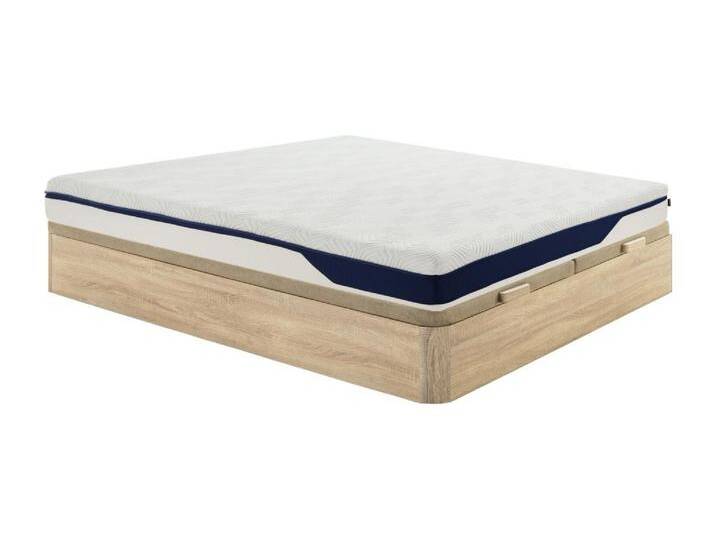 Bett-Set 180 x 200 cm Bettkasten natur hell + Matratze Memory-Schaum 7 Zonen, abnehmbar, H. 22 cm - FAGANI de YSMÉE Bett-Set 180 x 200 cm Bettkasten natur hell + Matratze Memory-Schaum 7 Zonen, abnehmbar, H. 22 cm - FAGANI de YSMÉE von KAUF-UNIQUE.de