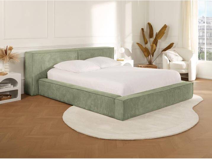 Bett mit Bettkasten - 180 x 200 cm - Cord - Grün - TIMANO von Pascal Morabito Bett mit Bettkasten - 180 x 200 cm - Cord - Grün - TIMANO von Pascal Morabito von KAUF-UNIQUE.de