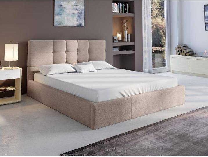 Bett mit Bettkasten - 180 x 200 cm - Stoff - Beige - ELIAVA von Pascal Morabito Bett mit Bettkasten - 180 x 200 cm - Stoff - Beige - ELIAVA von Pascal Morabito von KAUF-UNIQUE.de