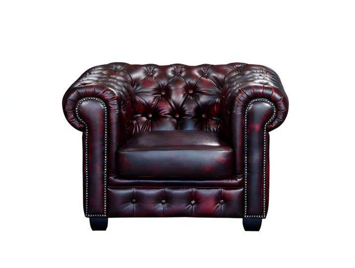 Chesterfield Ledersessel - Büffelleder - Rotbraun - BRENTON Chesterfield Ledersessel - Büffelleder - Rotbraun - BRENTON von KAUF-UNIQUE.de
