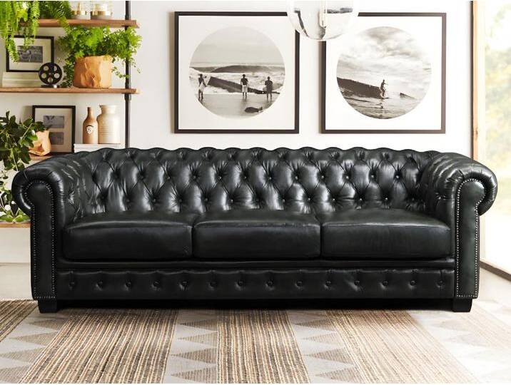 Chesterfield Ledersofa 4-Sitzer - Büffelleder - Schwarzgrün - BRENTON Chesterfield Ledersofa 4-Sitzer - Büffelleder - Schwarzgrün - BRENTON von KAUF-UNIQUE.de