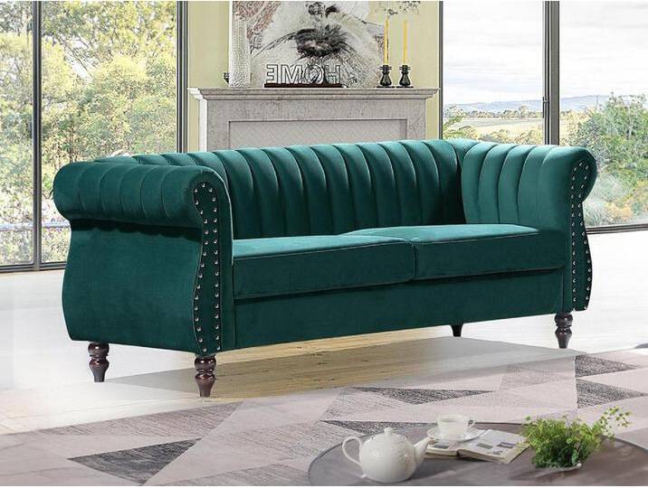 Chesterfield-Sofa - 3-Sitzer - Samt - Smaragdgrün - TRUMBO von KAUF-UNIQUE.de