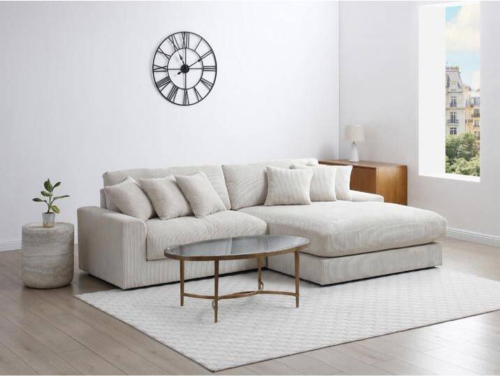 Ecksofa - Ecke wechselbar - Stoff - Beige - SIMUZA Ecksofa - Ecke wechselbar - Stoff - Beige - SIMUZA von KAUF-UNIQUE.de