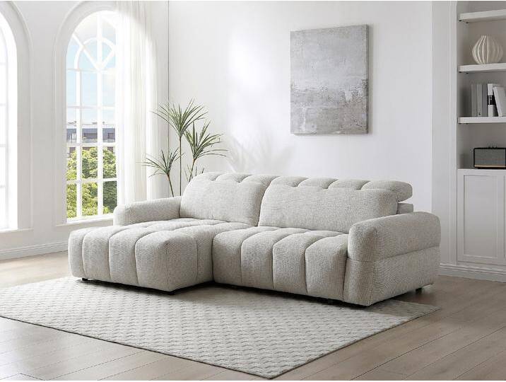 Ecksofa links Relax mit elektrisch verschiebbarer Sitzfläche – Stoff Beige – CARIALA Ecksofa links Relax mit elektrisch verschiebbarer Sitzfläche – Stoff Beige – CARIALA von KAUF-UNIQUE.de