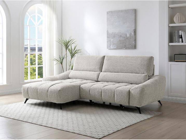 Ecksofa links Relax mit verschiebbarer Sitzfläche – Stoff Beige – ELOSIA Ecksofa links Relax mit verschiebbarer Sitzfläche – Stoff Beige – ELOSIA von KAUF-UNIQUE.de