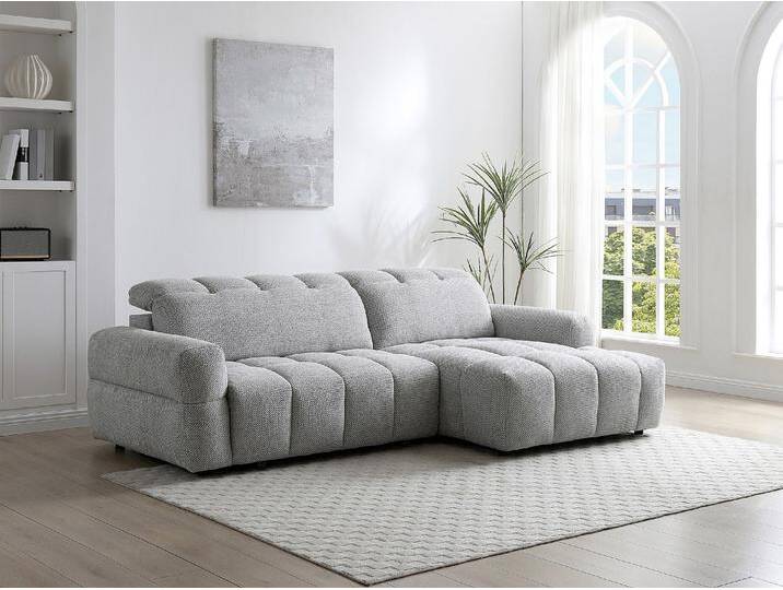 Ecksofa rechts Relax mit elektrisch verschiebbarer Sitzfläche – Stoff Grau – CARIALA Ecksofa rechts Relax mit elektrisch verschiebbarer Sitzfläche – Stoff Grau – CARIALA von KAUF-UNIQUE.de