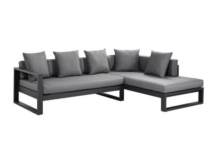 Garten-Ecksofa - Modulierbar - Aluminium - Anthrazit - MOLOKAI von MYLIA von KAUF-UNIQUE.de
