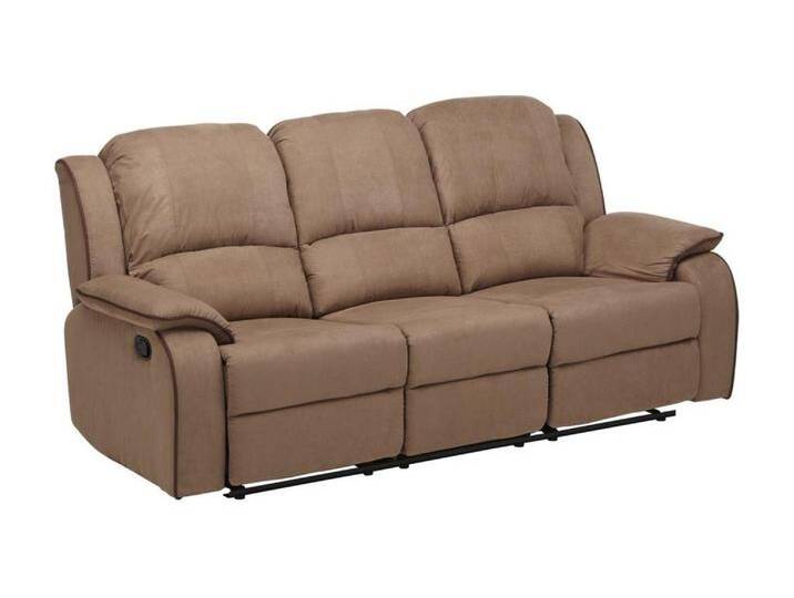 Relaxsofa 3-Sitzer - Microfaser - Taupe - HERNANI von KAUF-UNIQUE.de