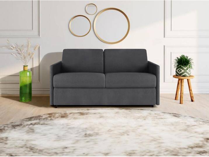 Schlafsofa 2-Sitzer - Liegefläche: 120 cm - Matratzenhöhe: 18 cm - Stoff - Grau - CALIFE Schlafsofa 2-Sitzer - Liegefläche: 120 cm - Matratzenhöhe: 18 cm - Stoff - Grau - CALIFE von KAUF-UNIQUE.de