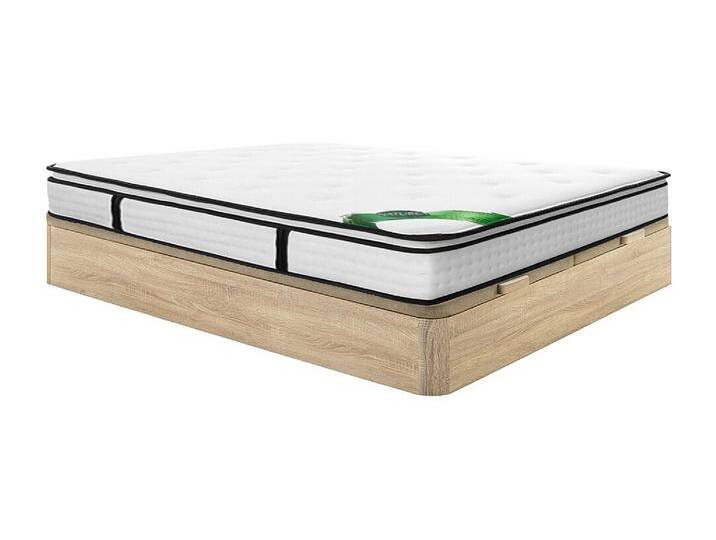 Set 180 x 200 cm - Bettkasten Natur Hell + Taschenfederkernmatratze 7 Zonen mit integriertem Topper und Bambusbezug 23 cm - TAREVO von NATUREA Set 180 x 200 cm - Bettkasten Natur Hell + Taschenfederkernmatratze 7 Zonen mit integriertem Topper und Bambusbezug 23 cm - TAREVO von NATUREA von KAUF-UNIQUE.de