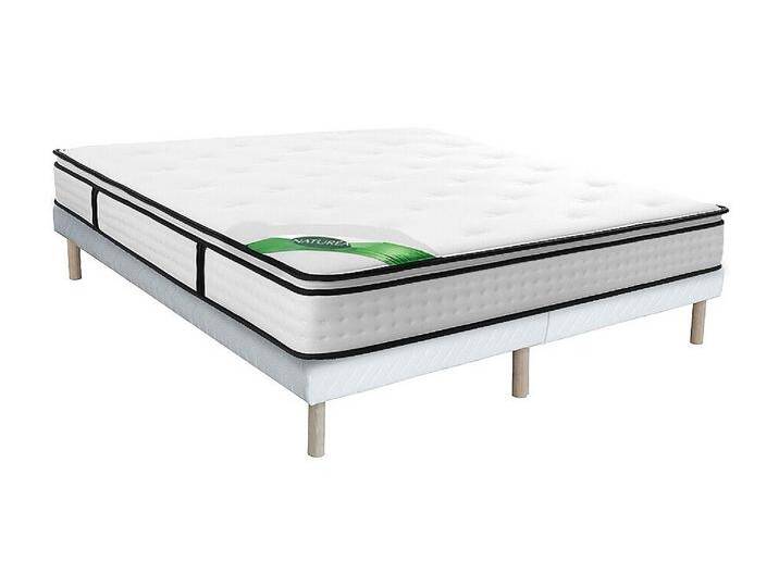 Set 180 x 200 cm - Boxspringbett + Taschenfederkernmatratze 7 Zonen mit integriertem Topper und Bambusbezug 23 cm - TAREVO von NATUREA Set 180 x 200 cm - Boxspringbett + Taschenfederkernmatratze 7 Zonen mit integriertem Topper und Bambusbezug 23 cm - TAREVO von NATUREA von KAUF-UNIQUE.de