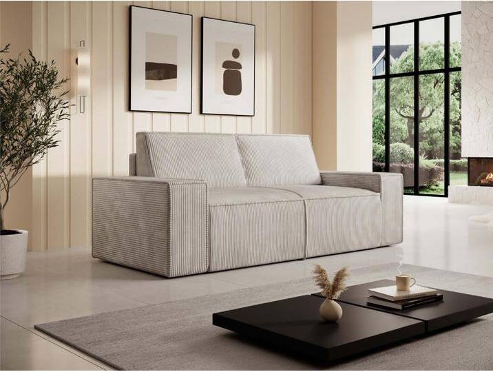 Sofa 2-Sitzer - Cord - Beige - AMELIA Sofa 2-Sitzer - Cord - Beige - AMELIA von KAUF-UNIQUE.de
