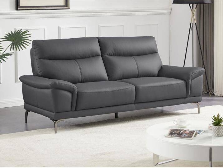Sofa 3-Sitzer - Leder - Anthrazit - ATESSO von KAUF-UNIQUE.de