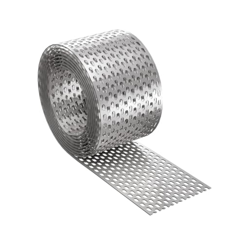 5lfm Aluminium Traufgitter Aluminium (silbern) oder Ziegelrot/Schwarz beidseitig lackiert ALU Vogelschutzgitter Schutzgitter Lüftungsgitter Lüftungsband (Aluminium (silbern), 80mm breit) von KAUFDACH Alles für dein Dach