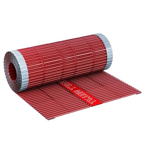 5lfm KAUFDACH® ROLL METAL Firstband Firstrolle voll Aluminium-Firstband für First und Grat (RAL3011 (Kirsche)) von KAUFDACH Alles für dein Dach