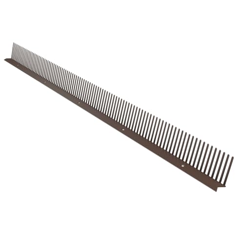 60mm Traufenlüftungskamm für Dach UV-beständiger Traufenkamm, Vogelschutz, Barriere gegen Vögel, Insekten & Schmutz 10 Stück x 1,0m lang (Dunkelbraun (RAL8019)) von KAUFDACH Alles für dein Dach