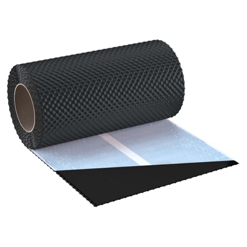 KAMINANSCHLUSSBAND FLEX 3D | Länge 5m | Breite 300mm | hochwertiges Aluminium und Butyl | Selbstklebend | Dach Wandanschlussband 3D Struktur (Anthrazitgrau RAL7021) von KAUFDACH Alles für dein Dach