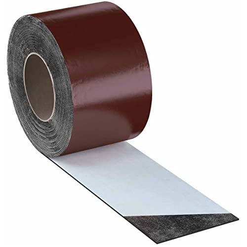 KAUFDACH® Dachdeckerband Bitumenband Abdichtband selbstklebendes Reparaturband (Braun (RAL8017), 150,0mm) von KAUFDACH Alles für dein Dach