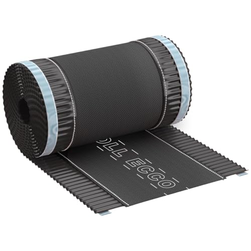 KAUFDACH® ROLL ECCO Firstband 5lfm Firstrolle Dachfirst Gratrolle Dachfirst RAL8019 (Dunkelbraun) (Firstband - Breite 390 mm) von KAUFDACH Alles für dein Dach