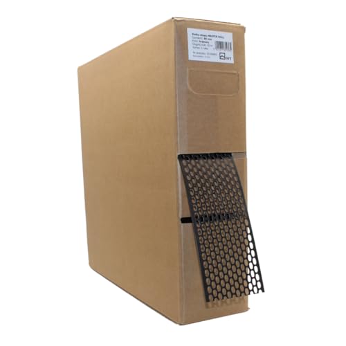 PVC Traufgitter 80 mm x 60lfm Lüftungsband Lüftungsgitter Vogelschutzgitter (Braun (RAL8017)) von KAUFDACH Alles für dein Dach