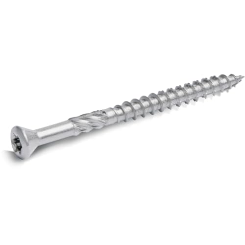 Terrassenschrauben Edelstahl A2 Torx Fräsrippen mit CUT-Spitze (ø5,0mm x 100,0mm (100 Stück)) von KAUFDACH Alles für dein Dach