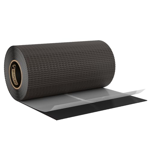 WANDANSCHLUSSBAND | Länge 5m | Breite 300mm | hochwertiges Aluminium und Butyl | Selbstklebend | Dach Kaminanschlussband 4D Struktur (Braun RAL8017) von KAUFDACH Alles für dein Dach