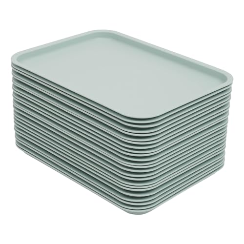 24 Stück Tabletts, Serviertabletts Stapelbares Fast-Food-Tabletts für Schnellrestaurants Kantinen Küchen Hotels Restaurants Imbissstuben 36 * 27 * 2 cm (Blau) von KAUITOPU