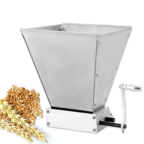 4L Getreidebrecher, Manuelle Schrotmühle für Das Brauen Von Gerste Weizen Malz Getreidemühle von KAUITOPU