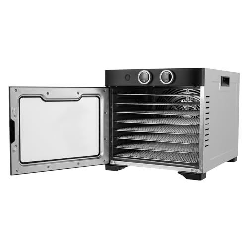 Edelstahl Dörrautomat, Lebensmittel Dehydriergerät mit 8 Fächern für Küchen Restaurants Bäckereien Cafés Obstläden Imbissbuden 800W 20~90℃ Edelstahl Dörrautomat, Lebensmittel Dehydriergerät mit 8 Fächern für Küchen Restaurants Bäckereien Cafés Obstläden Imbissbuden 800W 20~90℃ von KAUITOPU