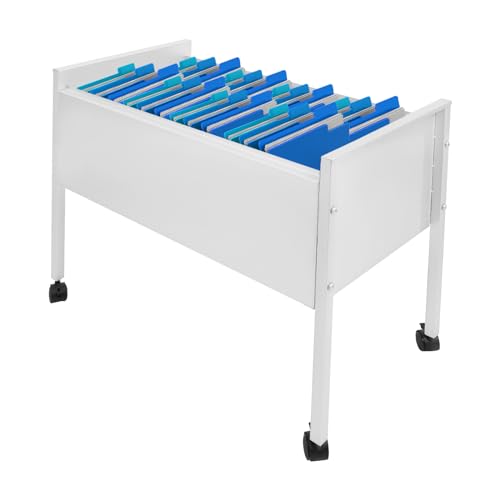 Hängemappenwagen, Rollbarer Aktenschrank mit Universalrollen Aktenordner Büroschrank für Büros Konferenzräume Arbeitszimmer Tragfähigkeit 30kg 70 * 37 * 60cm (Silber) von KAUITOPU