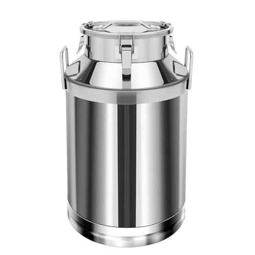 Milchkanne Transportkanne 60L, Edelstahl Molkerei Milch mit auslaufsicherer Versiegelung zum Transportieren oder zur Aufbewahrung Milchkanne Transportkanne 60L, Edelstahl Molkerei Milch mit auslaufsicherer Versiegelung zum Transportieren oder zur Aufbewahrung von KAUITOPU