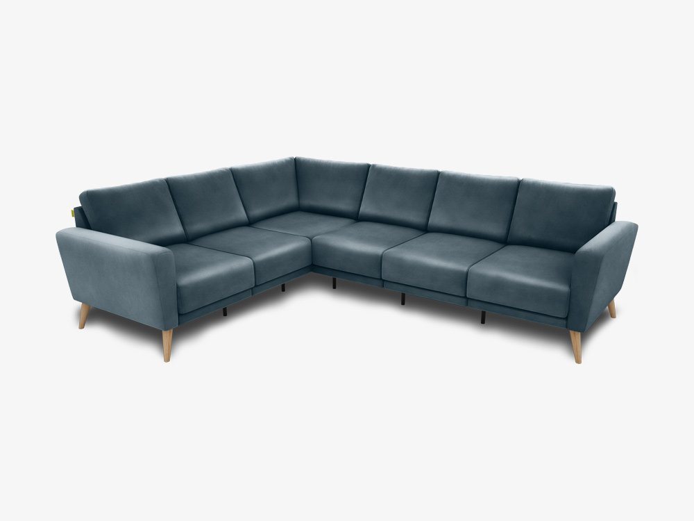 KAUTSCH.com Ecksofa 6-Sitzer LOTTA Ecksofa, L-Form,Leder, zerlegbares System, modular erweiterbar, hochwertiger Kaltschaum, Wellenfederung, made in Europe von KAUTSCH.com