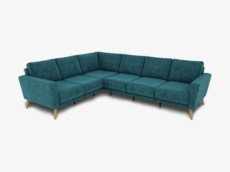 KAUTSCH.com Ecksofa LOTTA, 6-Sitzer Ecksofa, L-Form, zerlegbares System, modular erweiterbar, hochwertiger Kaltschaum, Wellenfederung, made in Europe von KAUTSCH.com