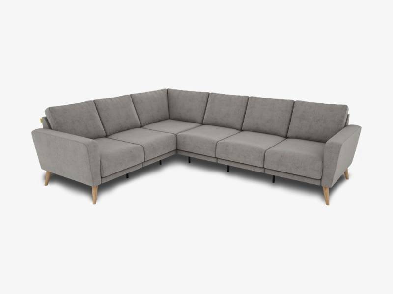 KAUTSCH.com Ecksofa LOTTA, 6-Sitzer Ecksofa, L-Form, zerlegbares System, modular erweiterbar, hochwertiger Kaltschaum, Wellenfederung, made in Europe von KAUTSCH.com