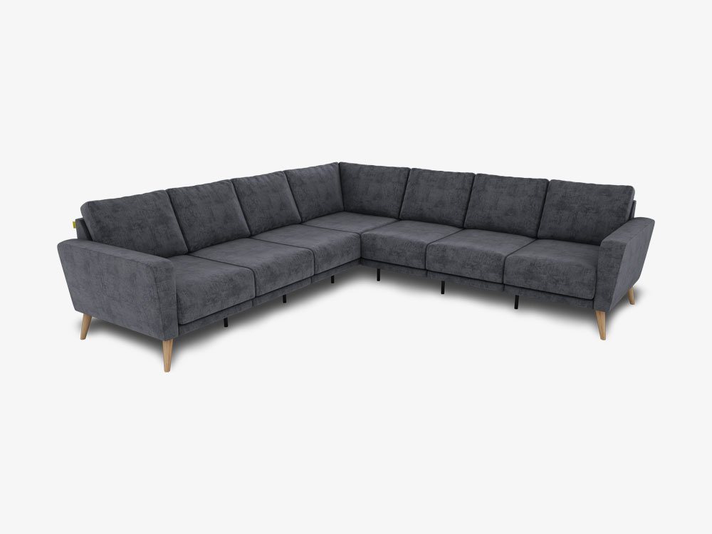 KAUTSCH.com Ecksofa LOTTA, L-Form, 7-Sitzer Ecksofa, zerlegbares System, modular erweiterbar, hochwertiger Kaltschaum, Wellenfederung, made in Europe von KAUTSCH.com