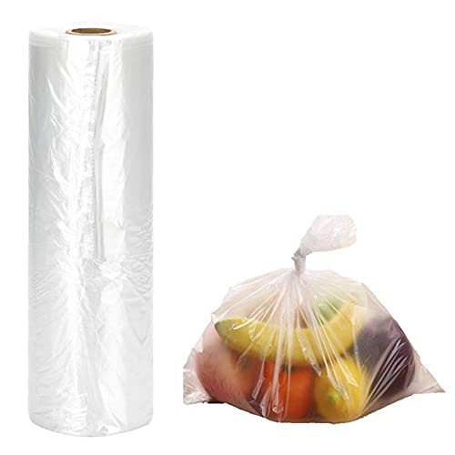 KAV 1000 Stück transparente Kunststoff-Sandwich-Beutel, Rolle – langlebige, luftdichte Lebensmittel-Aufbewahrungsbeutel für Obst, Gemüse, Sandwiches – gefriergeeignet, auslaufsicher, Einwegbeutel von KAV