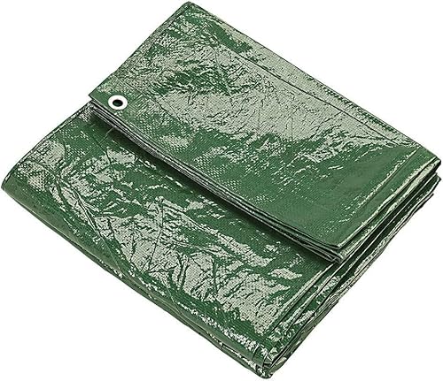 KAV Abdeckplane, wasserdicht, strapazierfähig, 130 g/m², groß – 6 m x 9 m, mit Ösen, Bodenplane, multifunktional, hochwertig, Grün von KAV