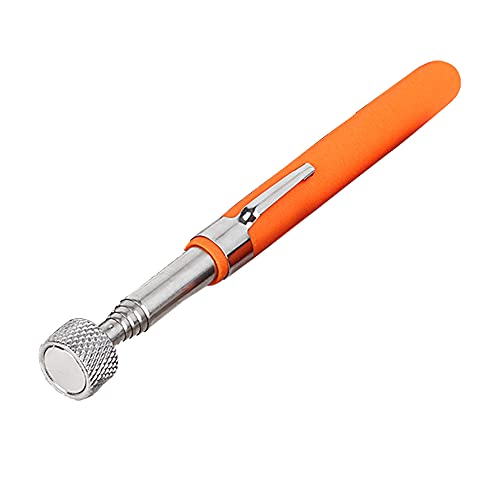 KAV Pen Style Teleskop-Magnetisches Pick-Up-Werkzeug | Kehrmaschine zum Sammeln von Metallmuttern, Bolzen, Schrauben, Schlüsseln, Münzen bis zu 4,5 kg und Verlängerung 660 mm – Orange von KAV