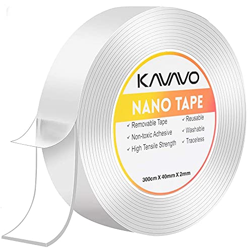 KAVAVO 300cm*40mm Nano Klebeband,Doppelseitiges Klebeband Extra Stark Magisch Nano Doppelseitige Klebebänder Transparent Ablösbar Klebestreifen Doppelseitig Spurloses Waschbares Klebeband für Teppich KAVAVO 300cm*40mm Nano Klebeband,Doppelseitiges Klebeband Extra Stark Magisch Nano Doppelseitige Klebebänder Transparent Ablösbar Klebestreifen Doppelseitig Spurloses Waschbares Klebeband für Teppich von KAVAVO